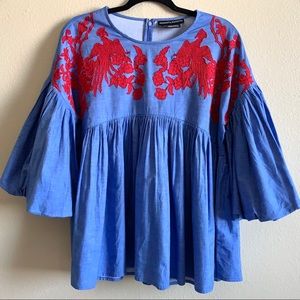 ANTHROPOLOGIE HEMANT & NANDITA 3/4 Blouse
